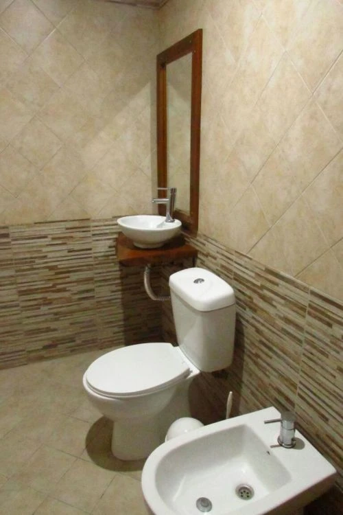 Cabaña Ñanderoga para 5 o 6 personas - Balcón terraza con vista al mar - Cabaña en San Clemente
